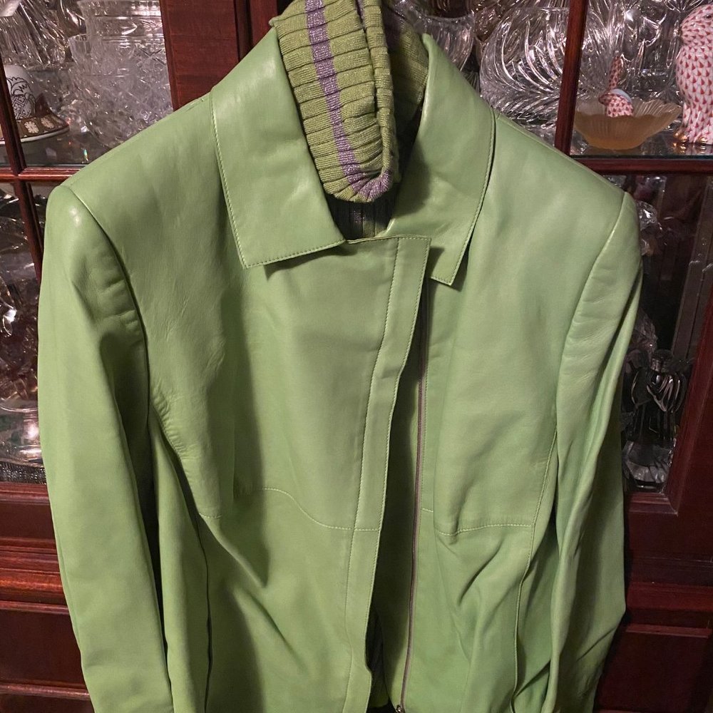 Akris Green Leather Jacket